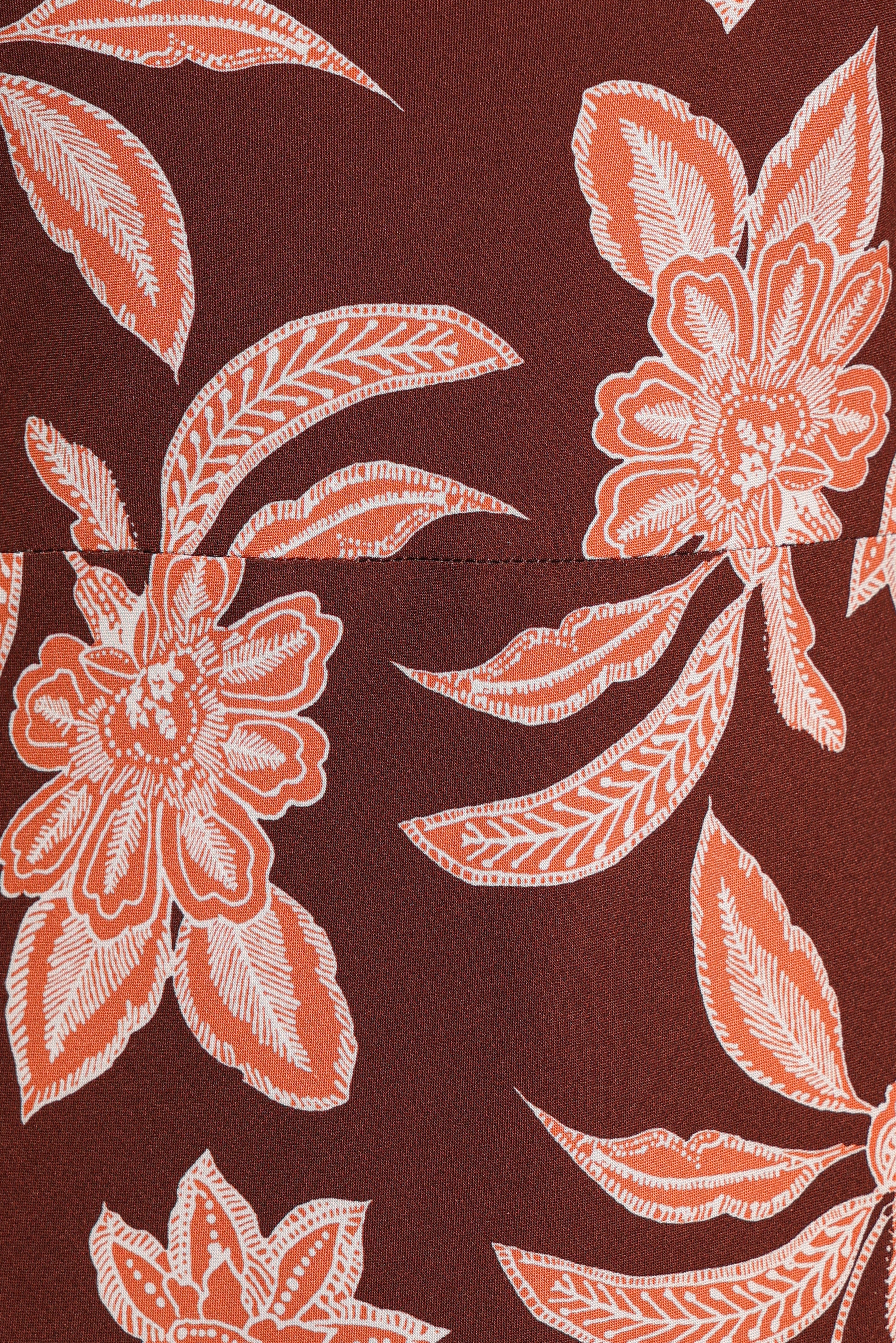 Wheeler Midi Dress Orange Floral
