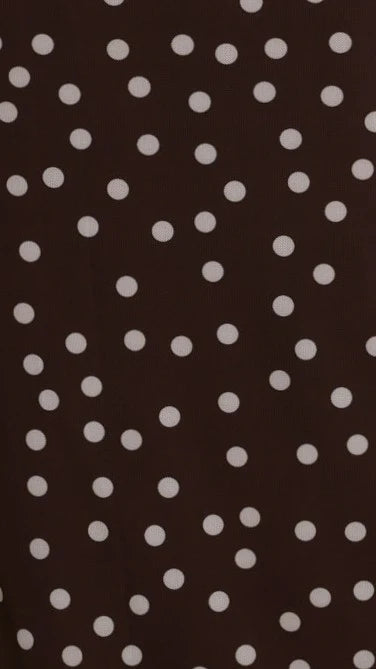 Leighton Top Chocolate White Polka Dot