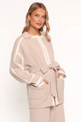 Maloney Tie Front Coatigan Beige