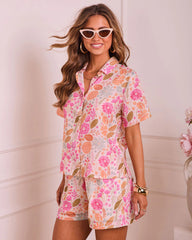 Wildflower Waltz Floral Button Down Top