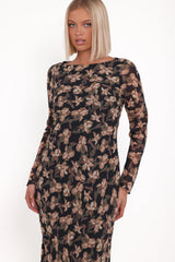 Joran Midi Dress Fired Bloom
