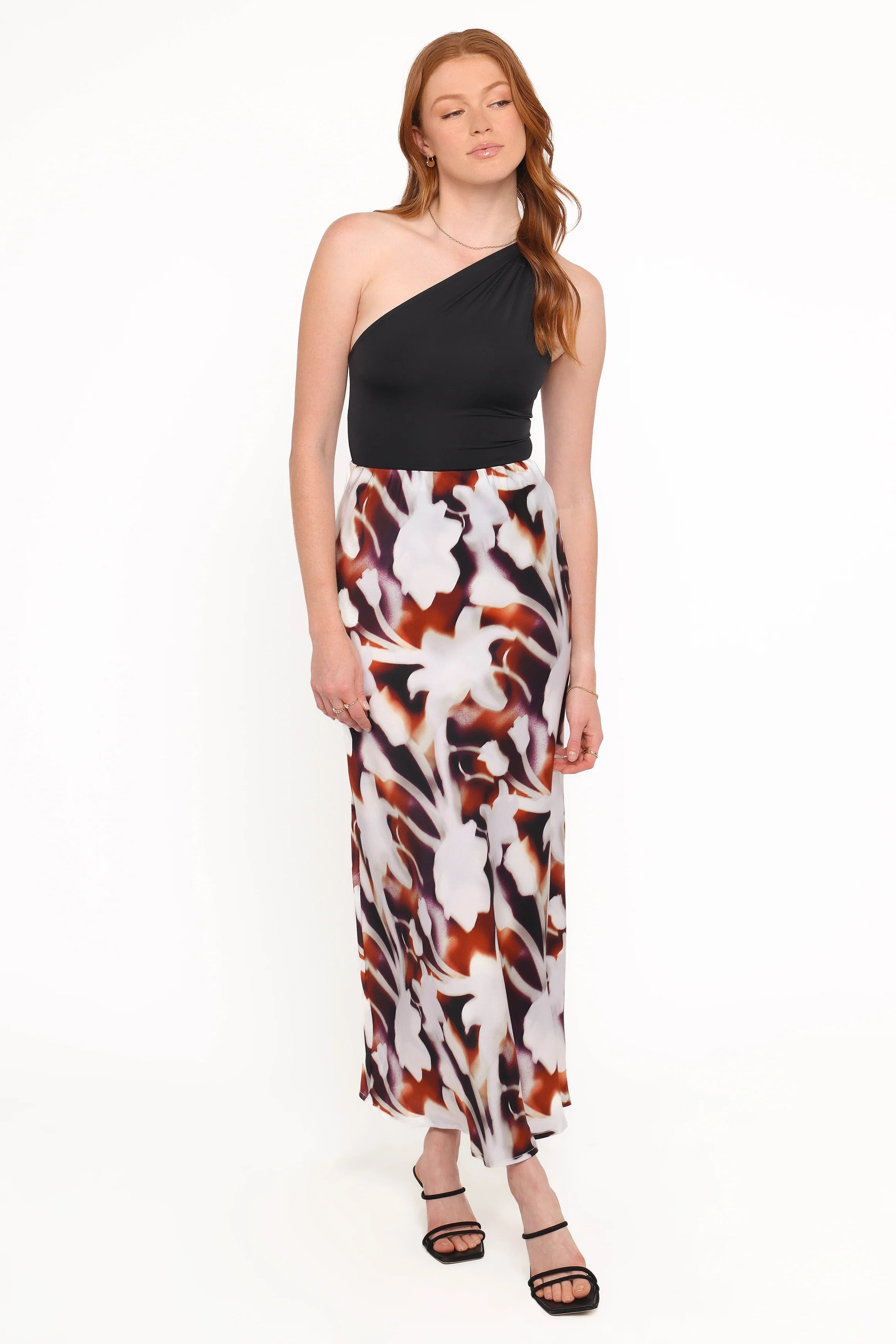 Cheryl Maxi Skirt Blurred Floral