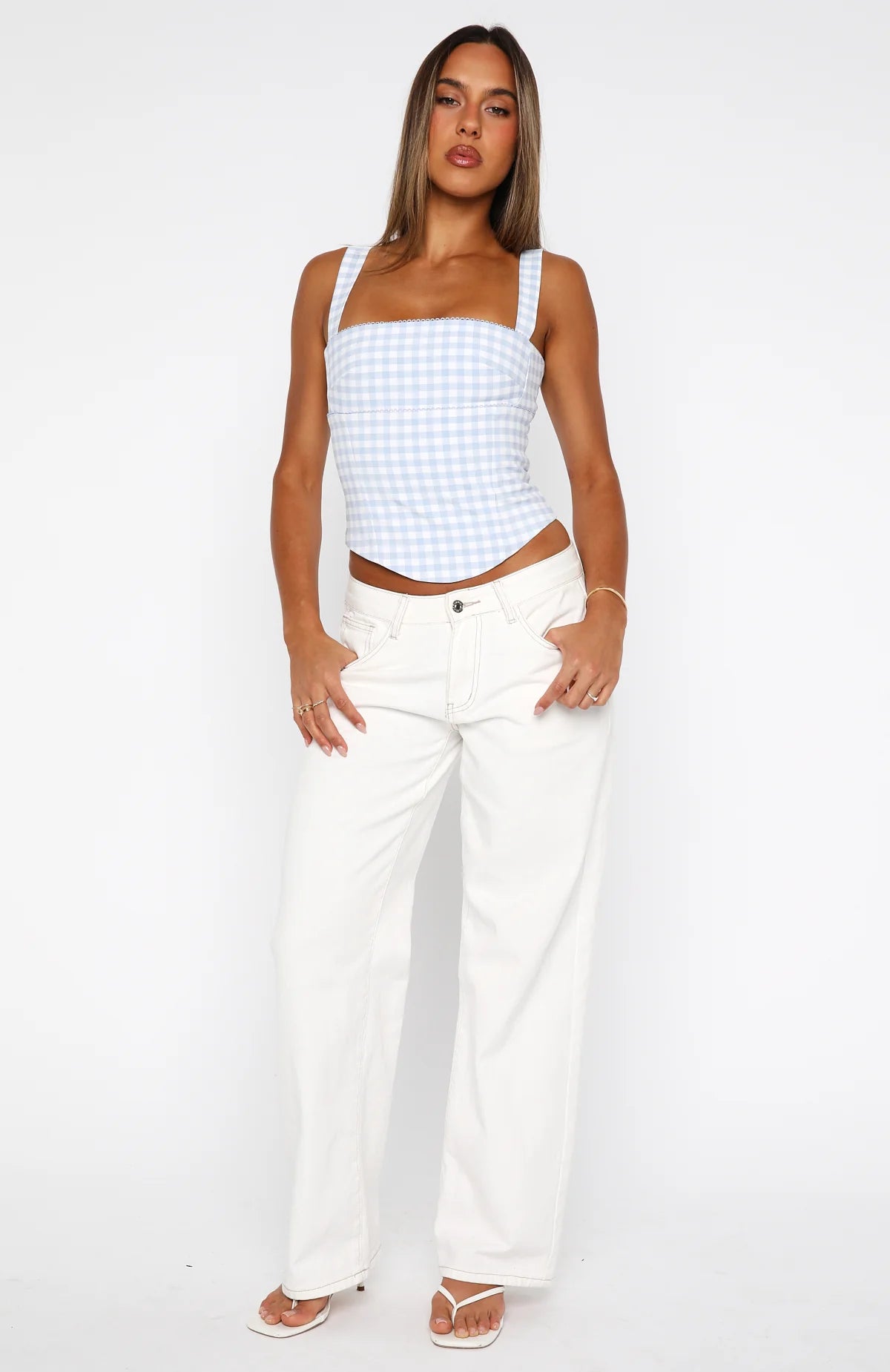 Crossed Your Mind Bustier Baby Blue