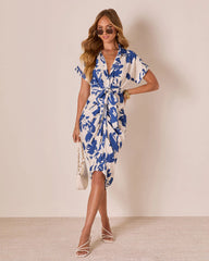 Savannie Front Tie Midi Dress