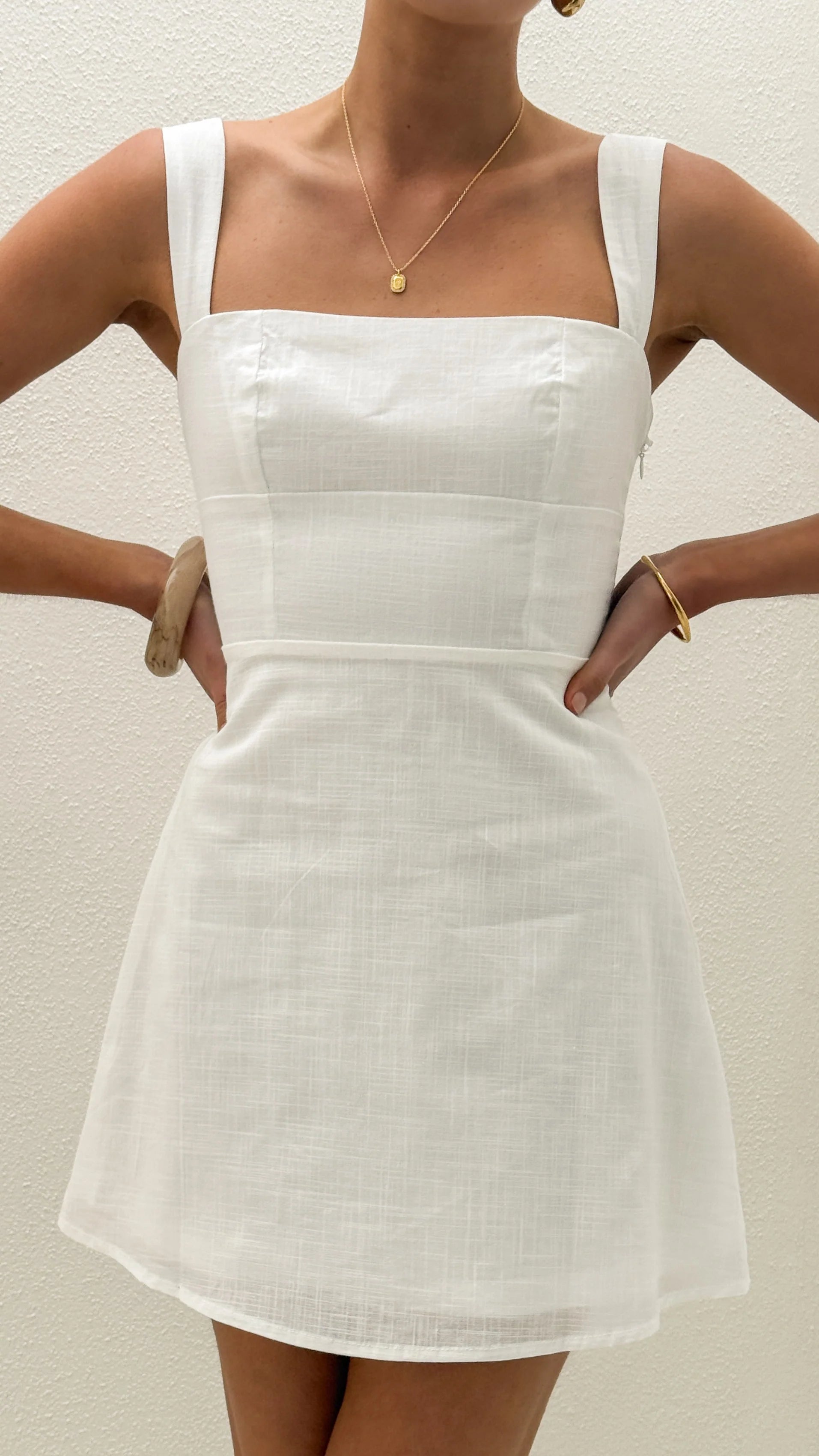 Nadalia Mini Dress White