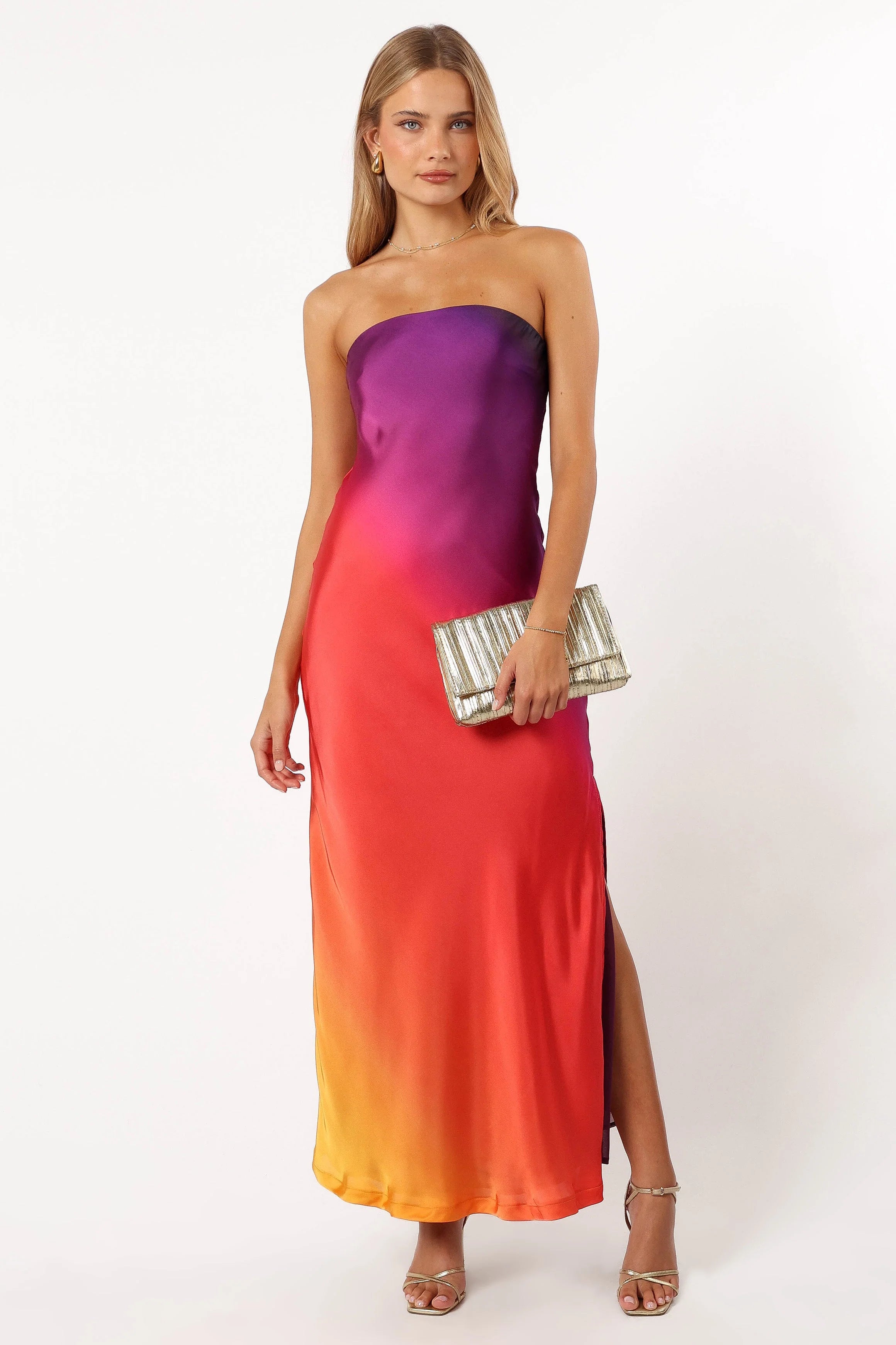 Mallory Strapless Maxi Dress Sunset Cosmo