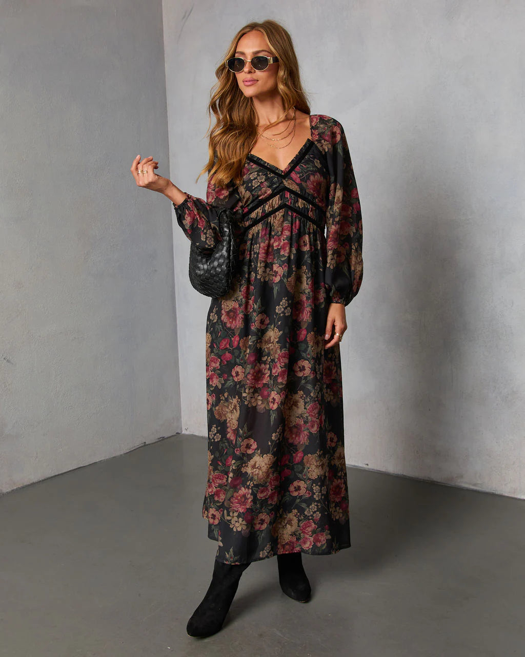 Peony Dust Printed Midi Dress