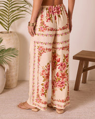 Hibiscus Haze Abstract Printed Pants
