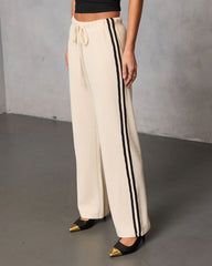 Quiet Day Striped Straight Leg Sweatpants