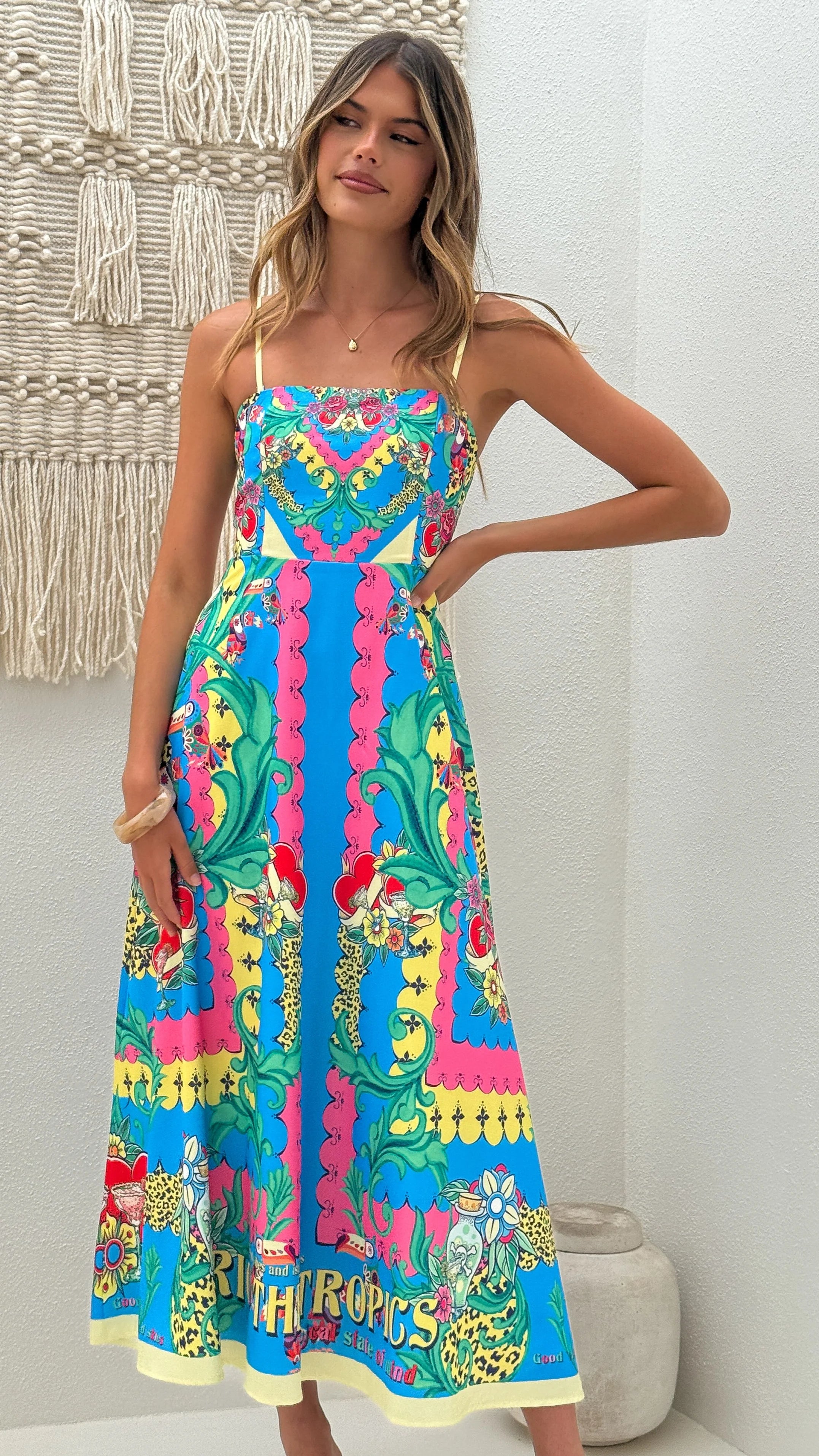 Azure Maxi Dress Tropical Rio