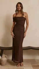Ria Maxi Dress Chocolate