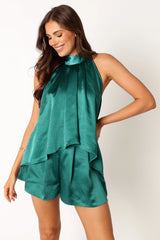 Phoebe Short Set Teal Green