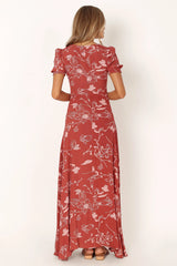 Franklin Maxi Dress Rust Floral