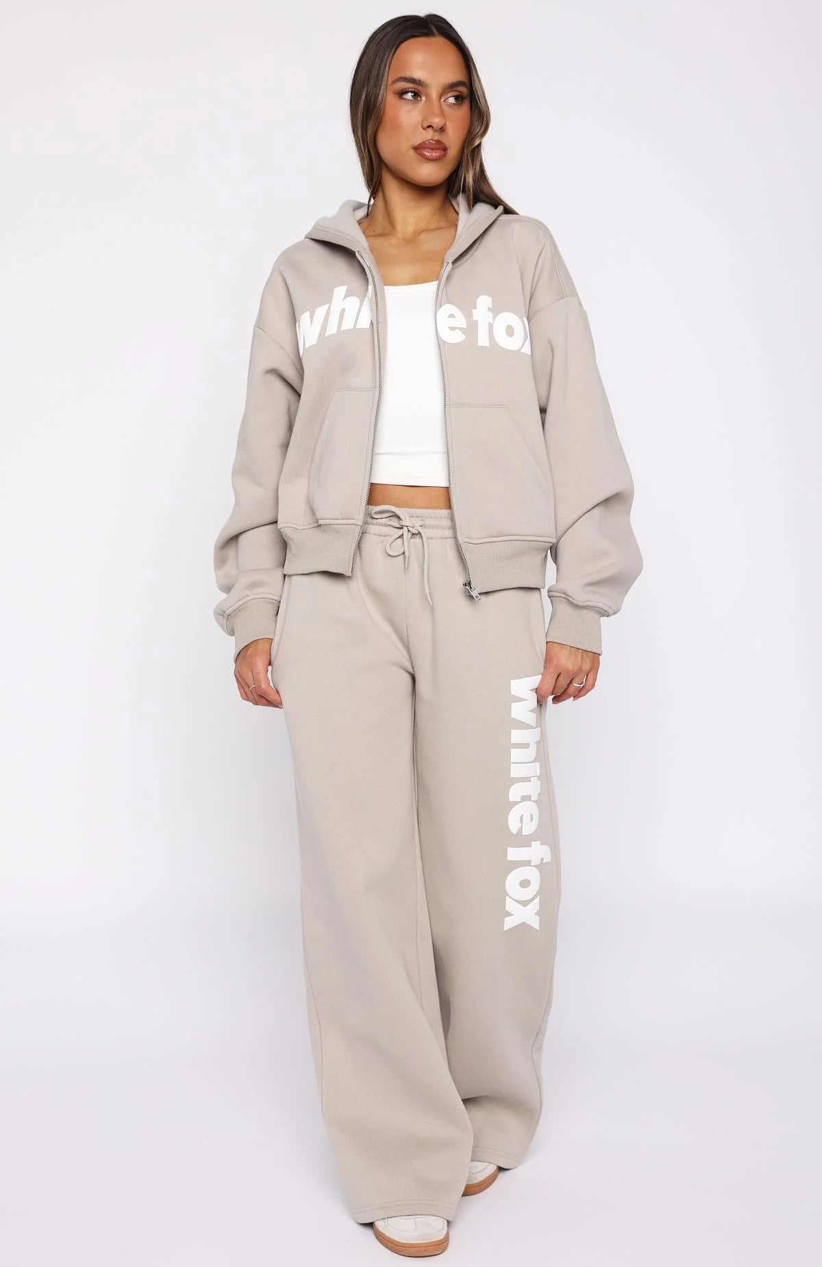 From The Archives Kenzie Boxy Zip Front Hoodie Moon