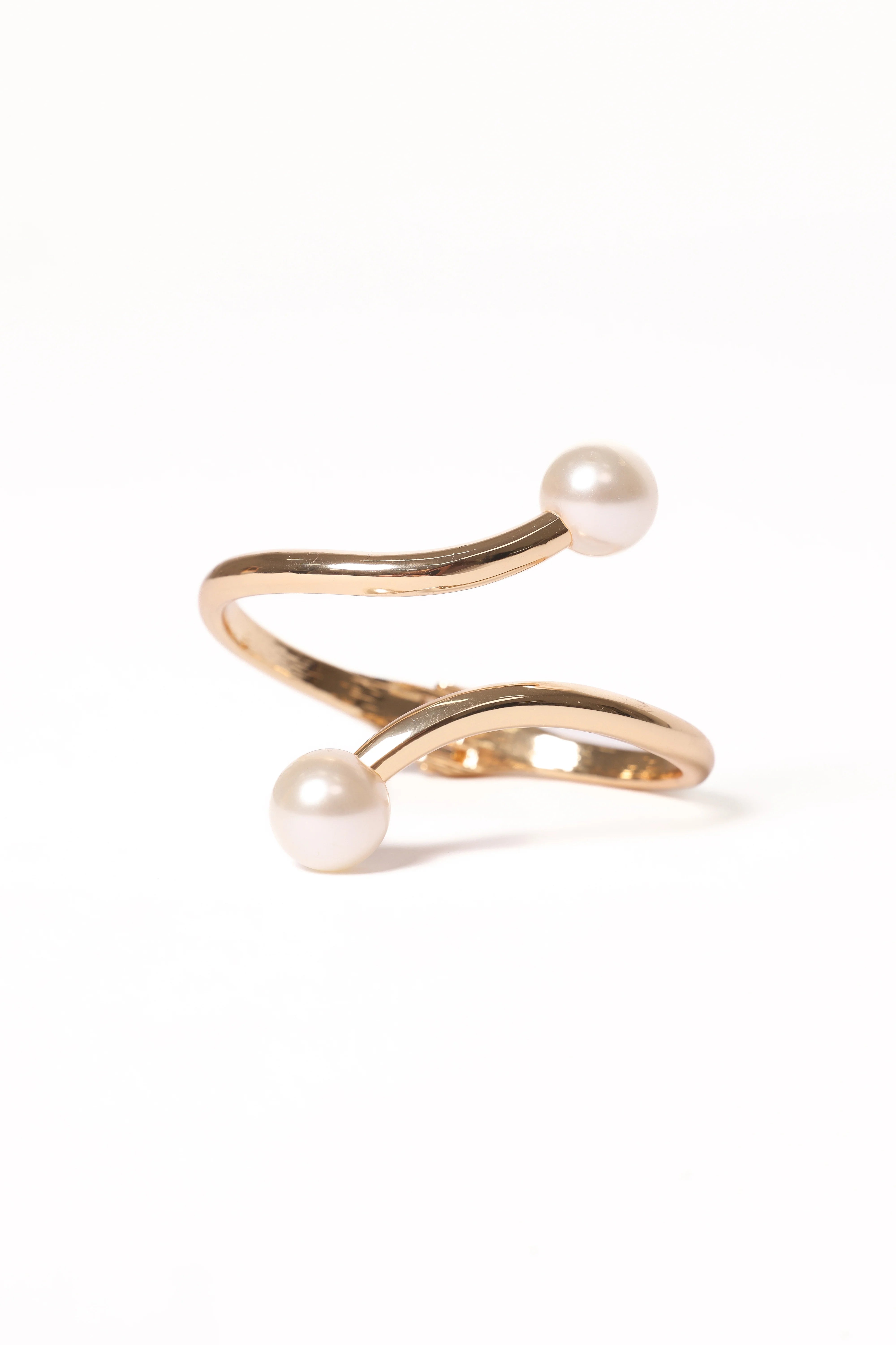 Petra Cuff Gold Pearl