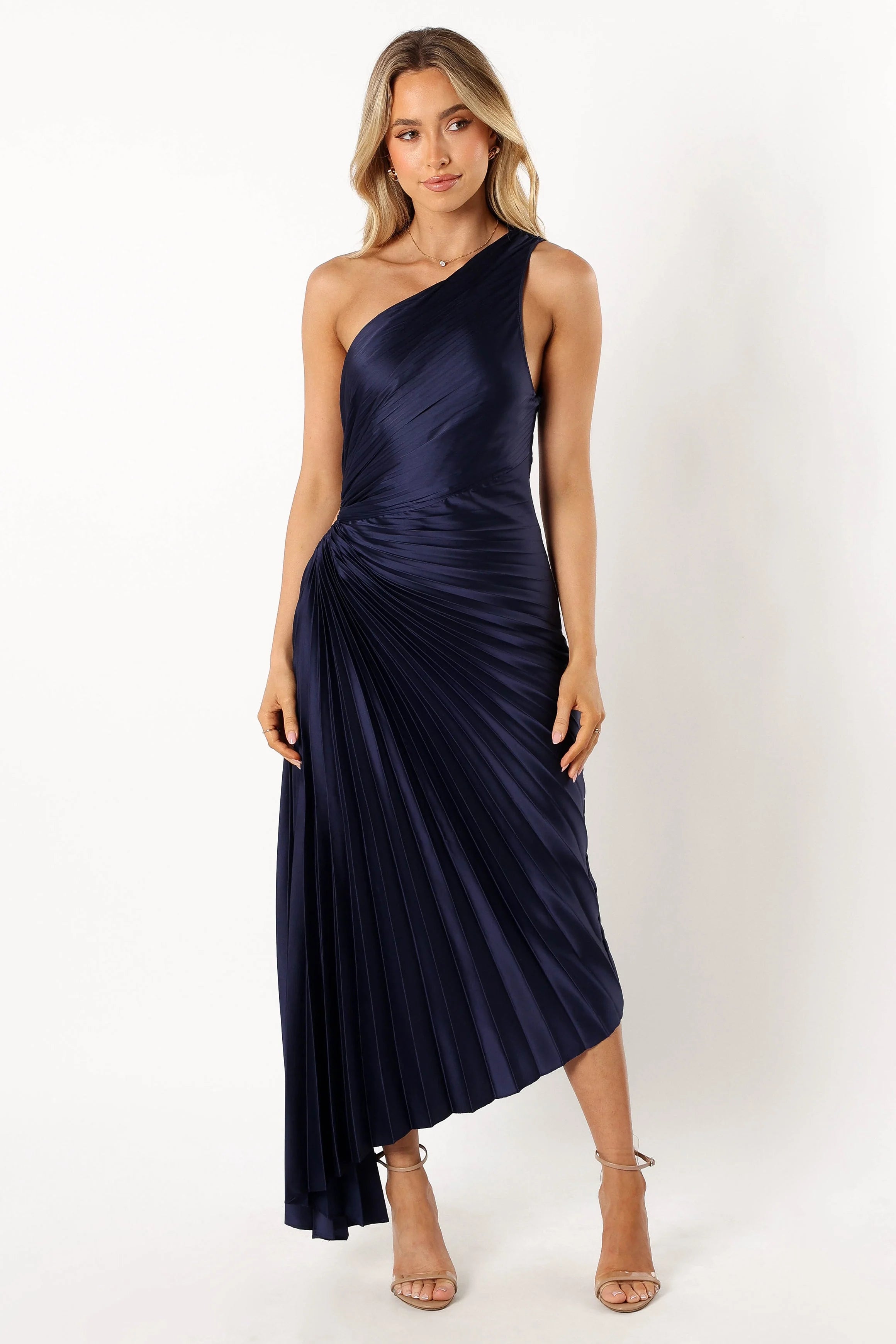 Kleo One Shoulder Maxi Dress Navy