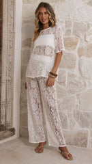 Santana Lace T Shirt White