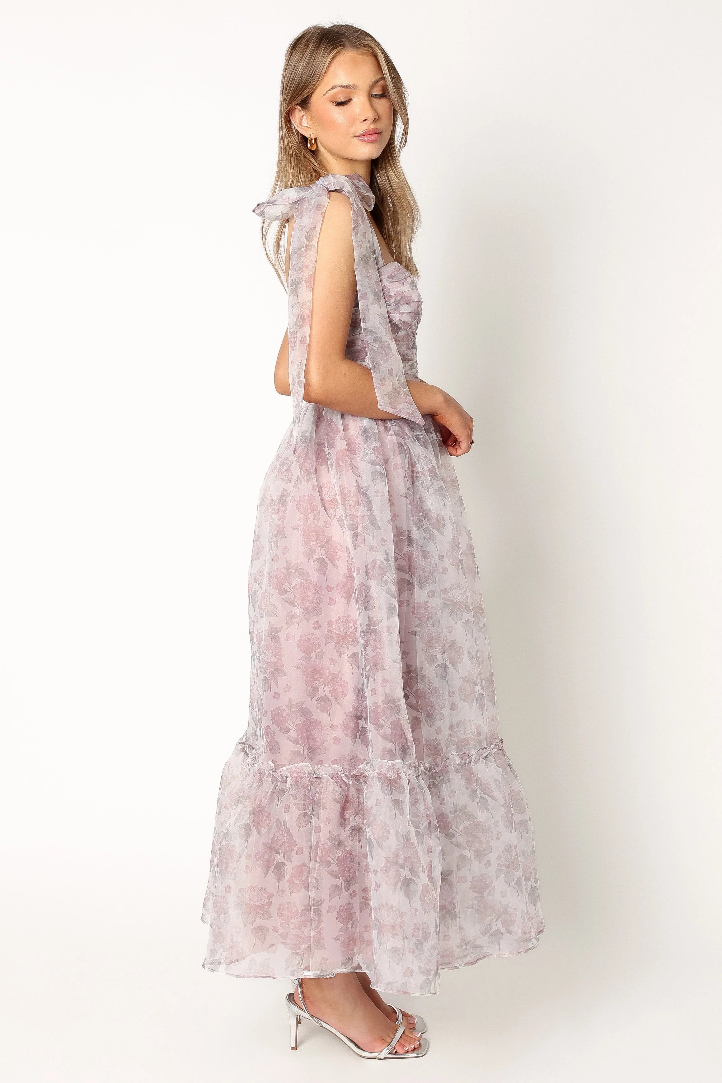 Floret Midi Dress Dark Purple