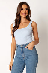 Vicki Rib Tank Blue