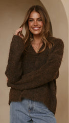 Kouvr Knit Sweater Brown