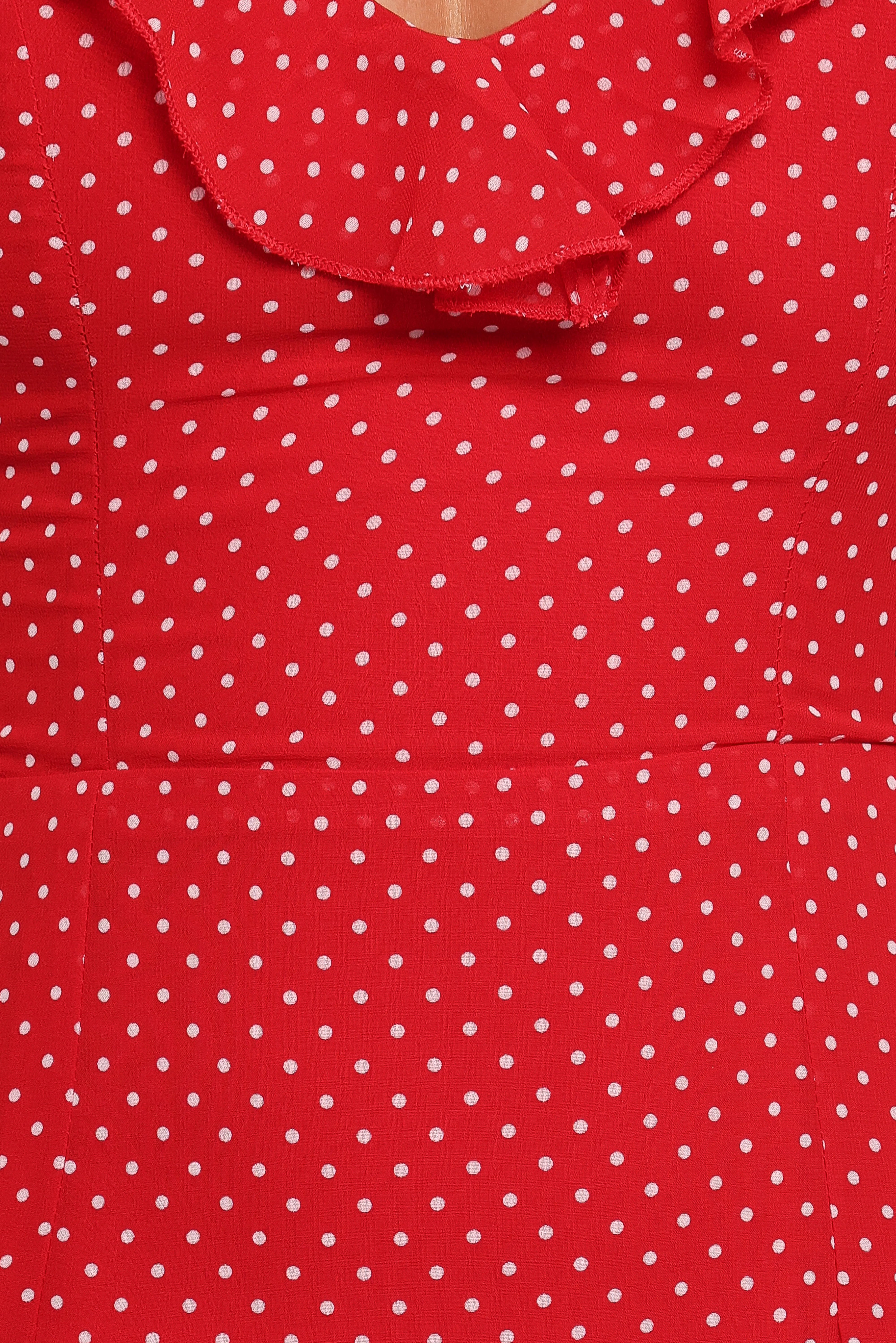 Judy Maxi Dress Red Polka Dot
