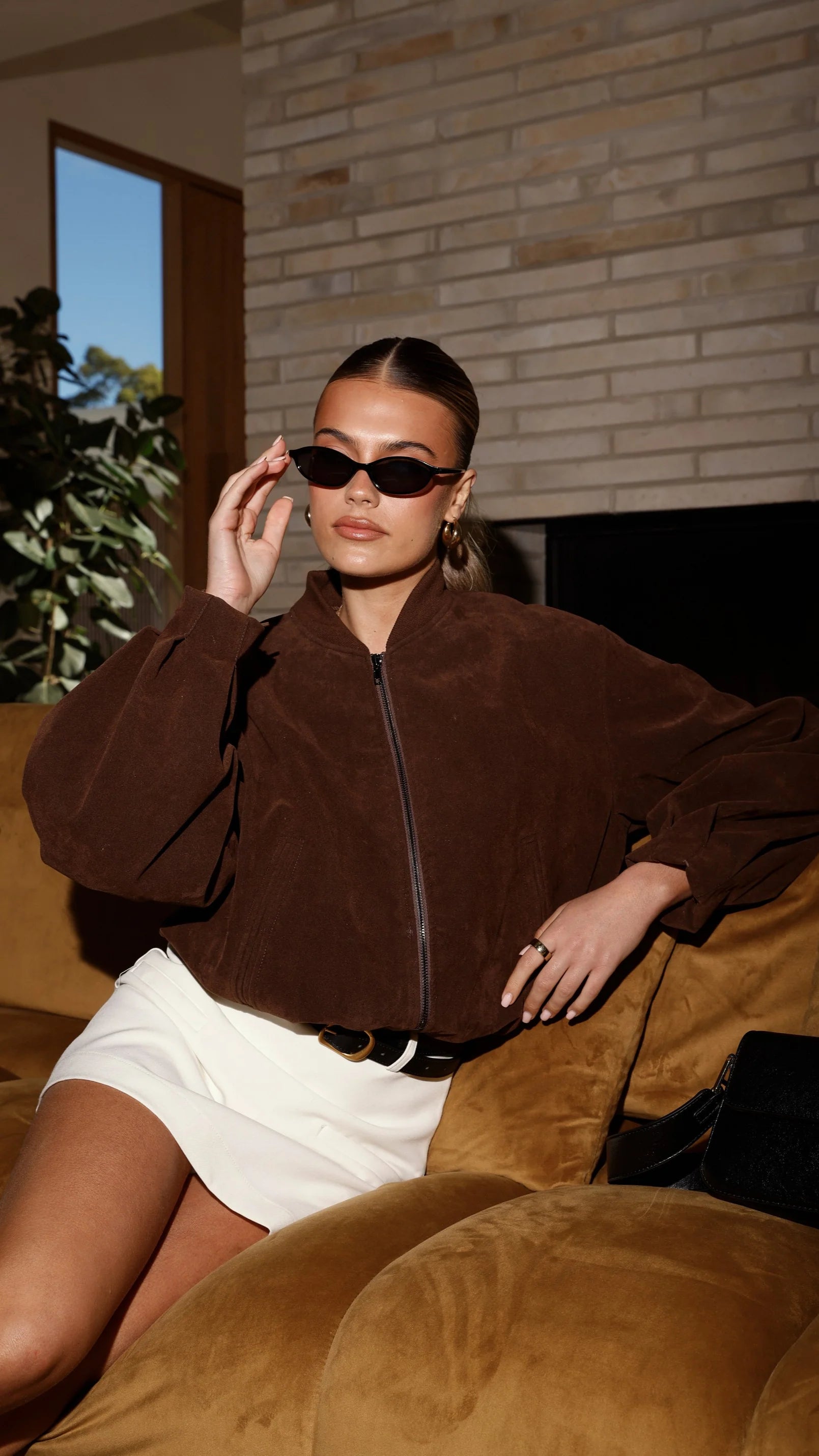 Sloane Bomber Jacket Dark Chocolate