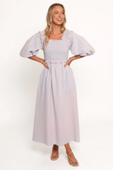 Lille Midi Dress Blue Gingham