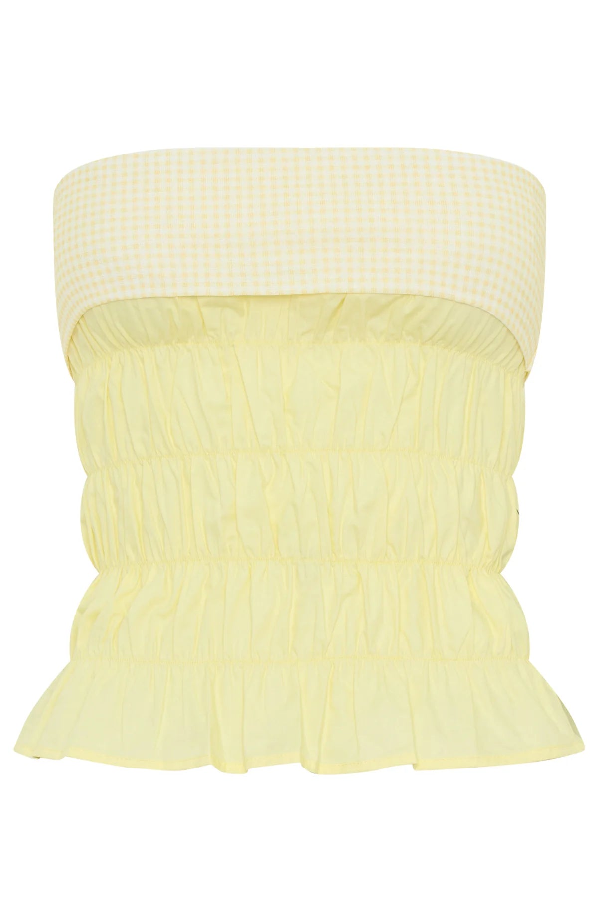 Changed Your Mind Strapless Top Lemon