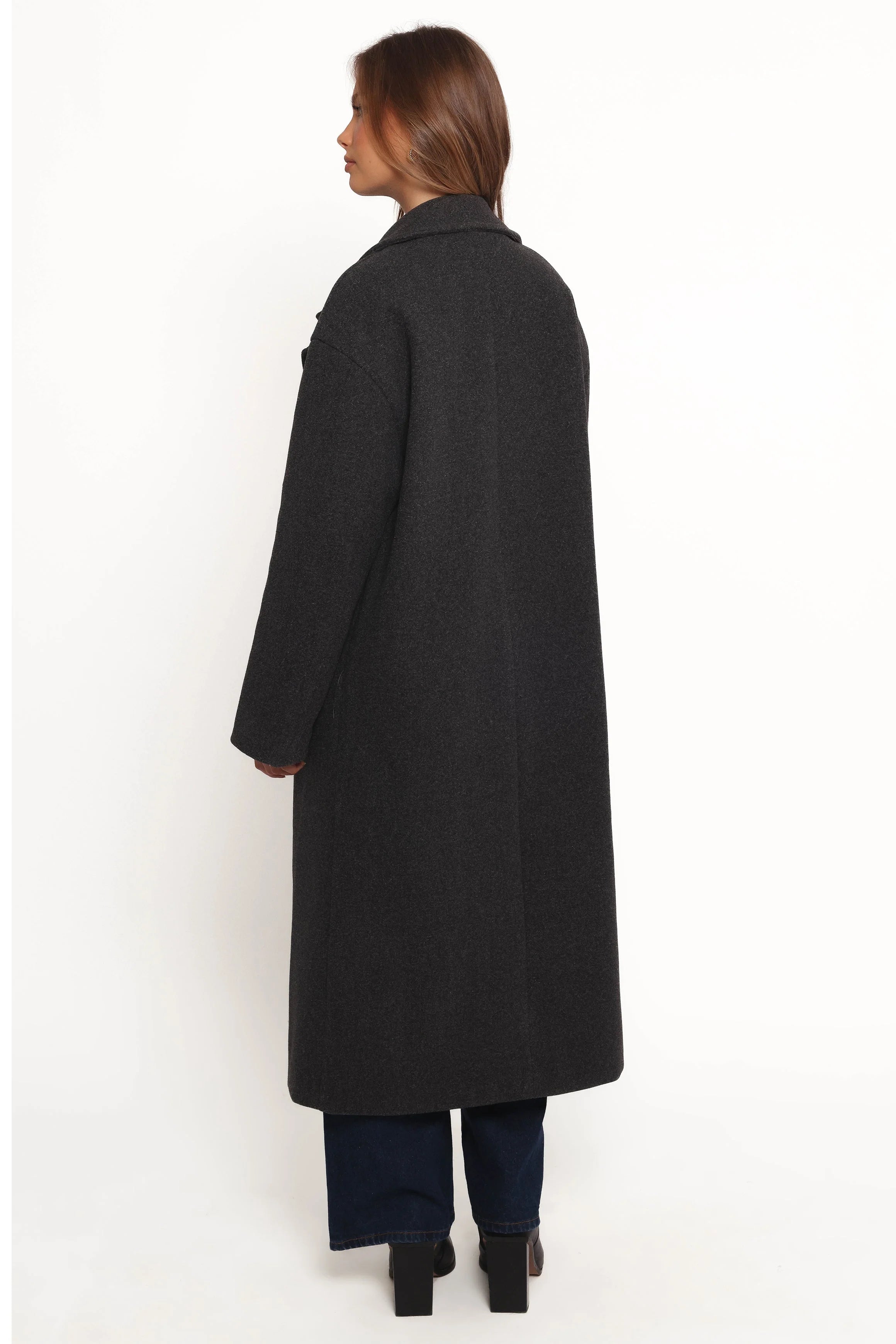 Brylie Oversized Coat Charcoal