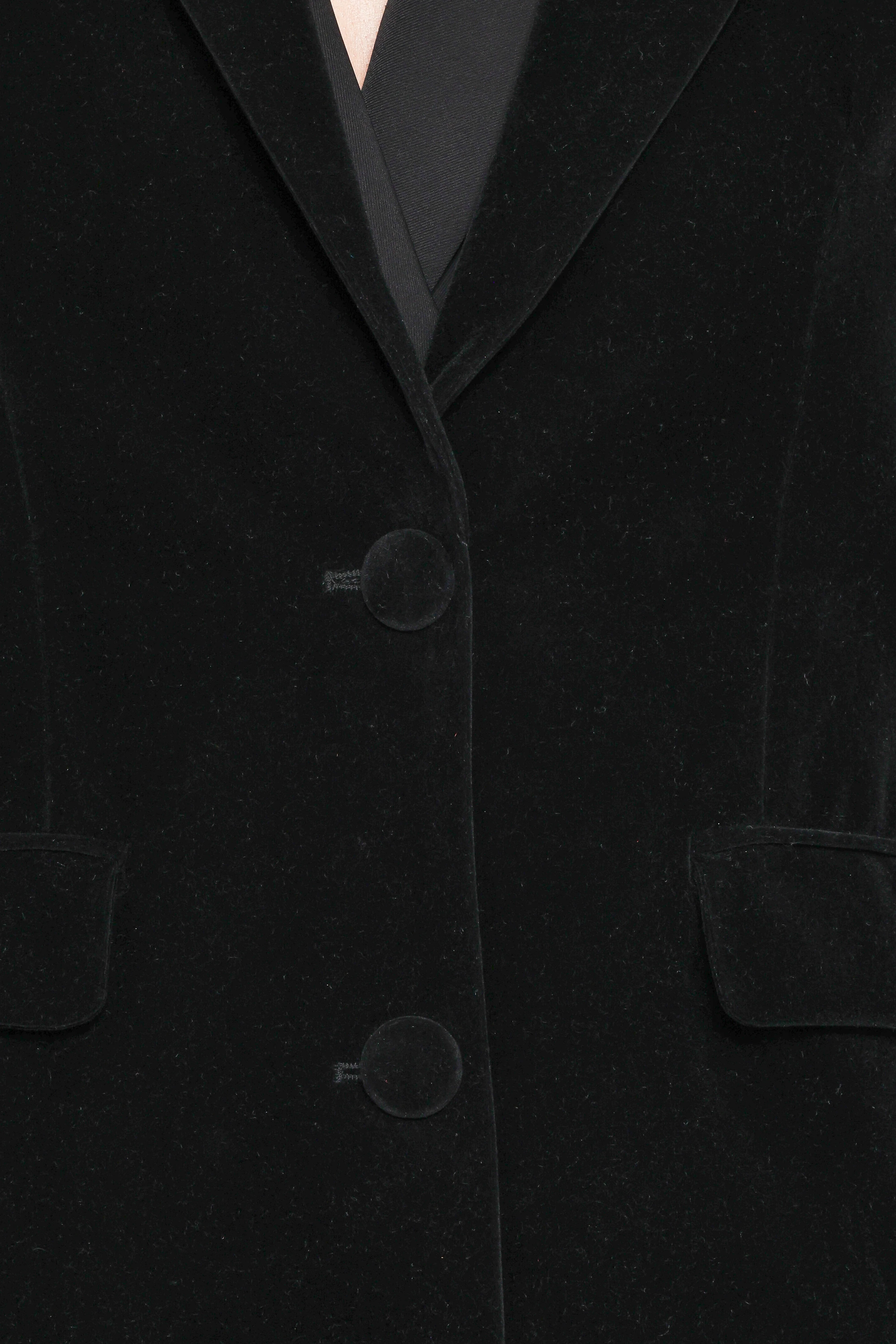 Clive Velvet Blazer Black