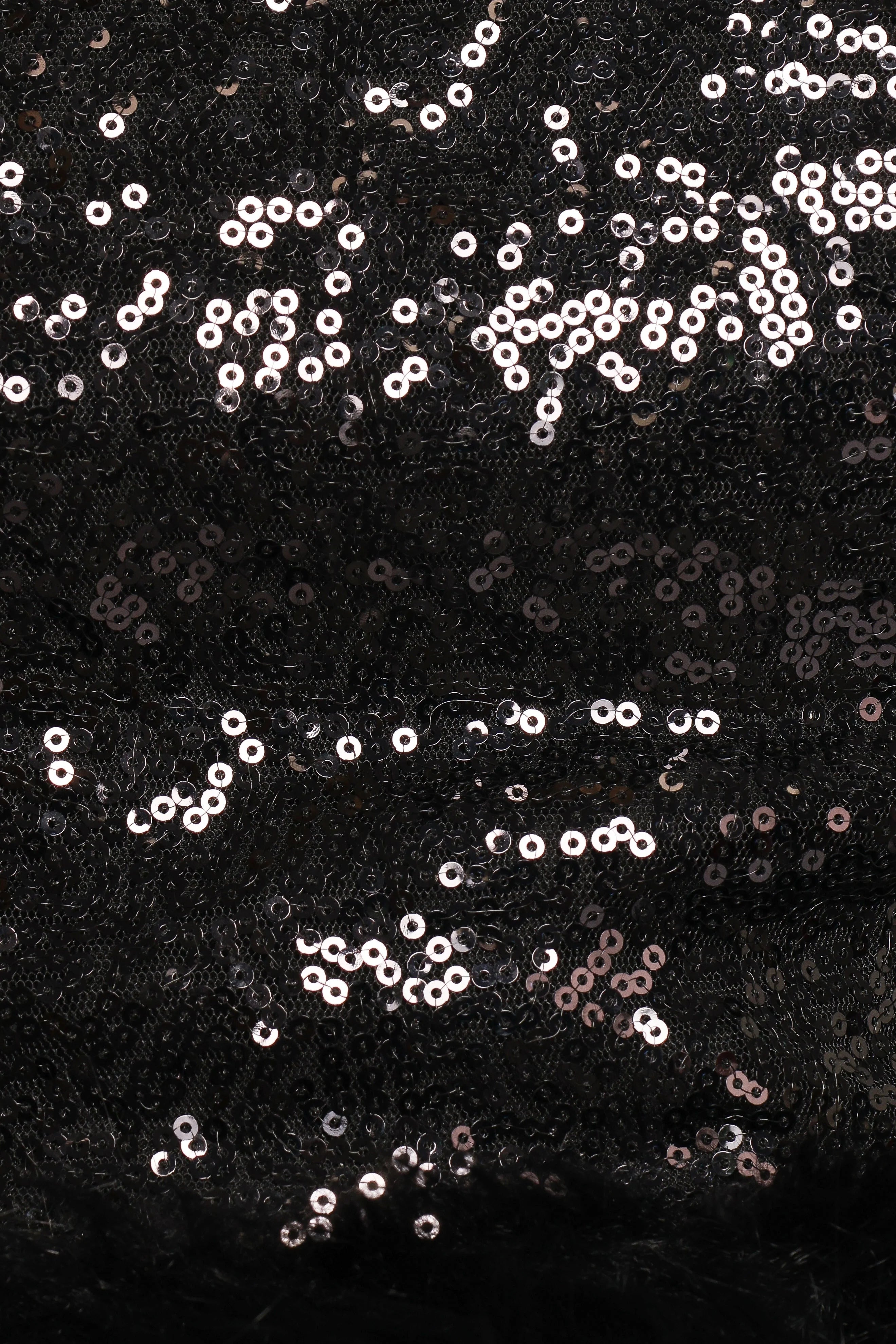 Della Sequin Halter Top Black