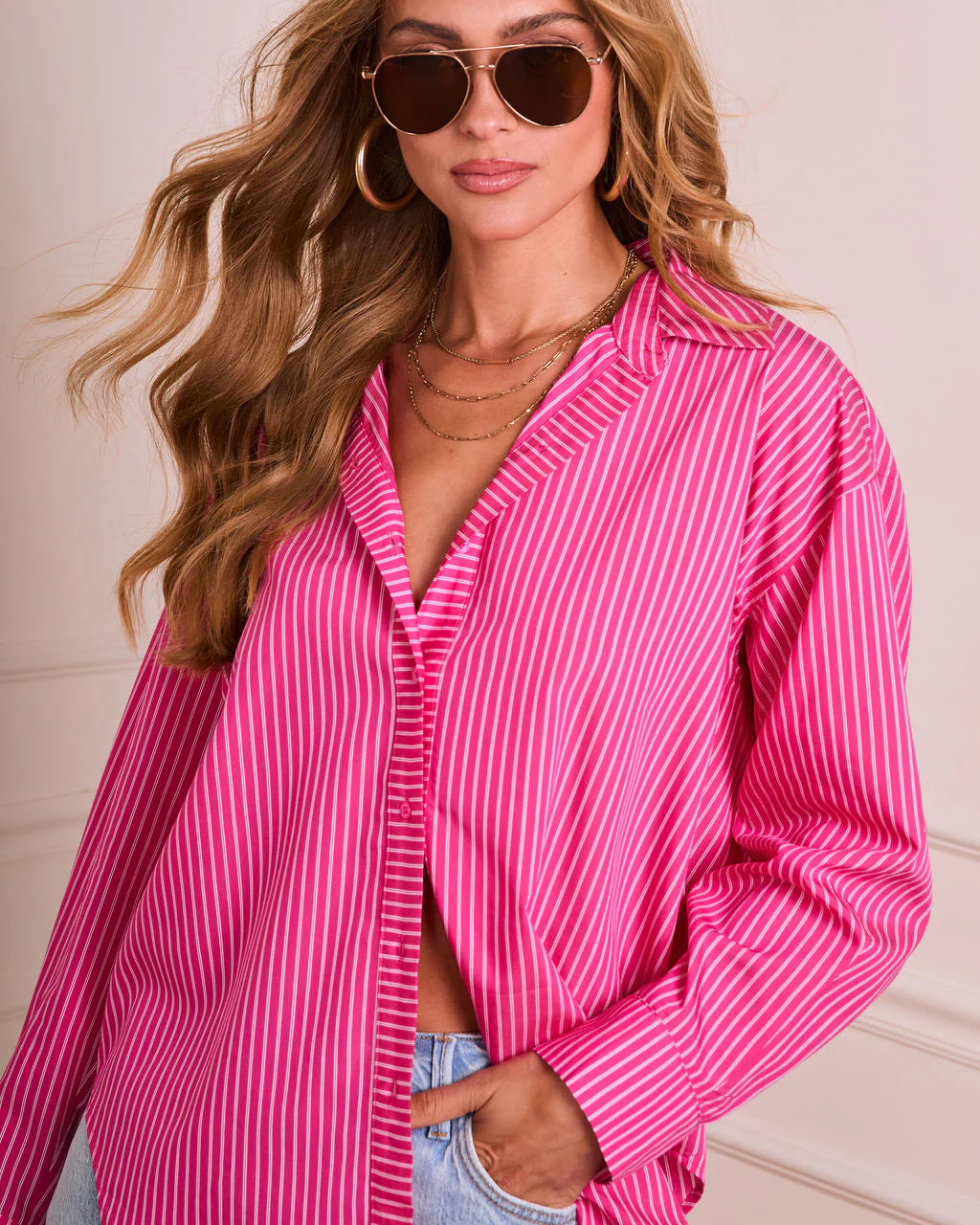Delicate Muse Button Down Top