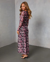 Karita Printed Bust Cut Out Maxi Dress