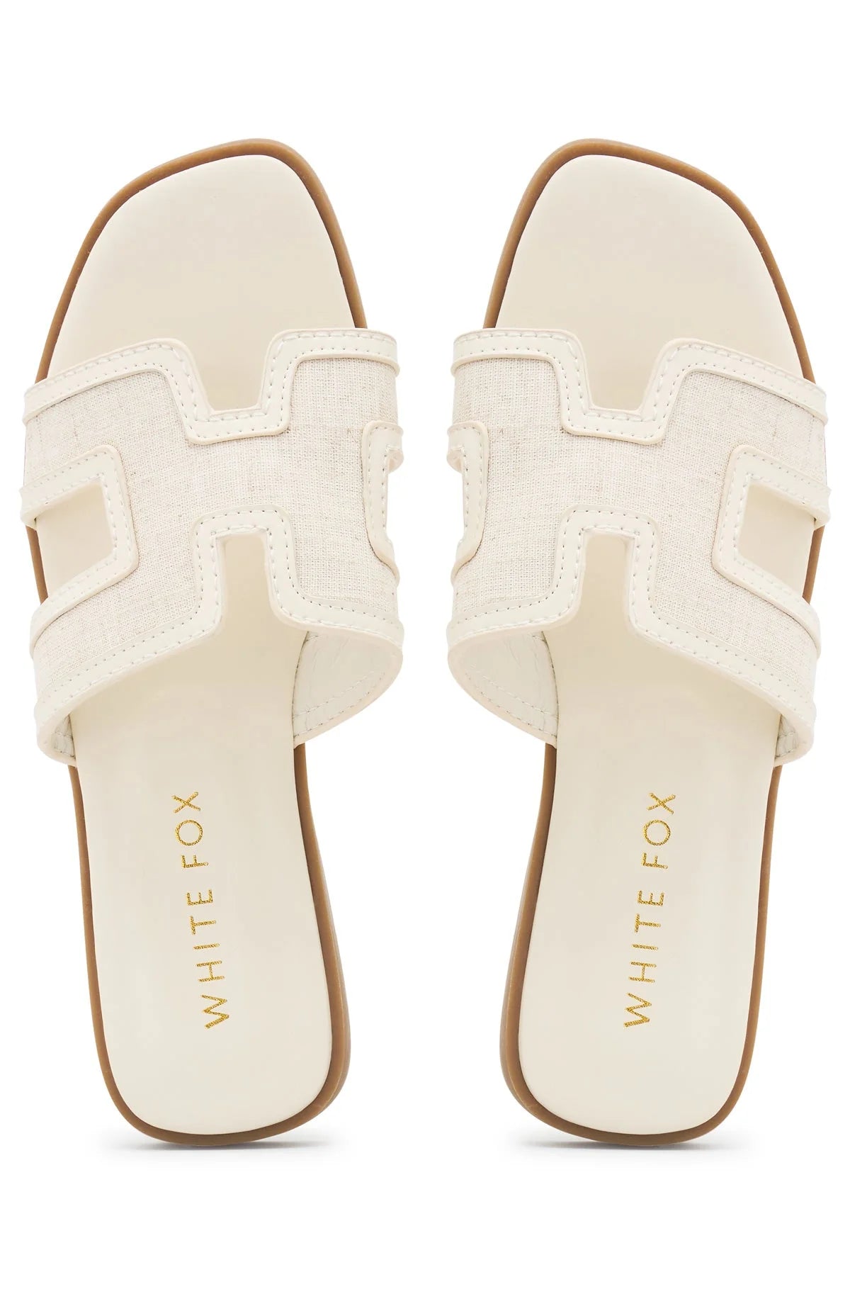 Sophia Canvas Sandals Cream Natural