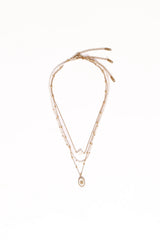 Goldie Necklace Gold White