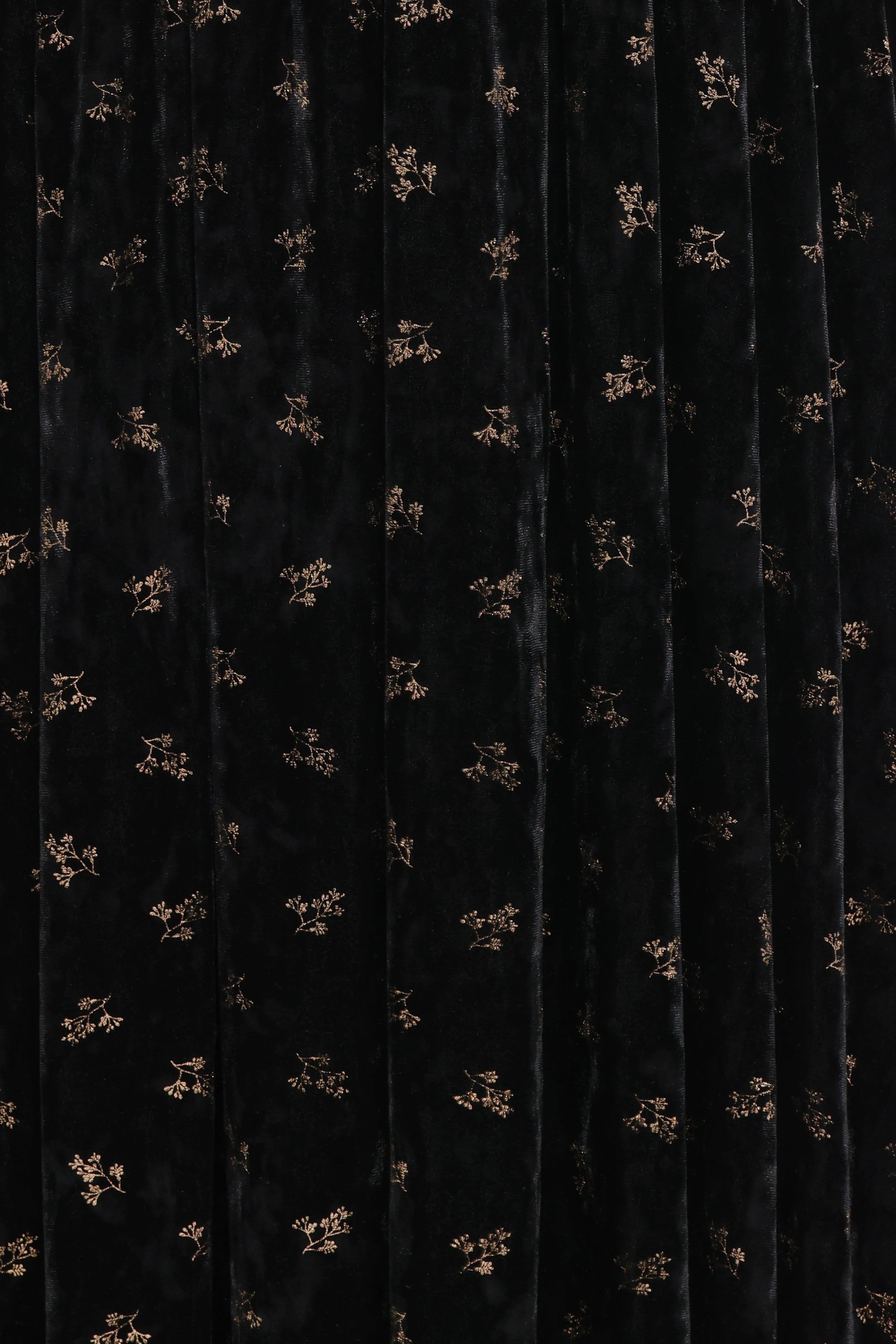 Farryn Maxi Dress Black Gold Velvet