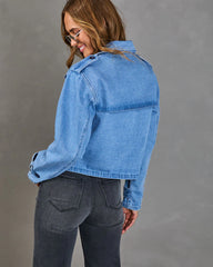 Sable Hour Double Breasted Denim Trench