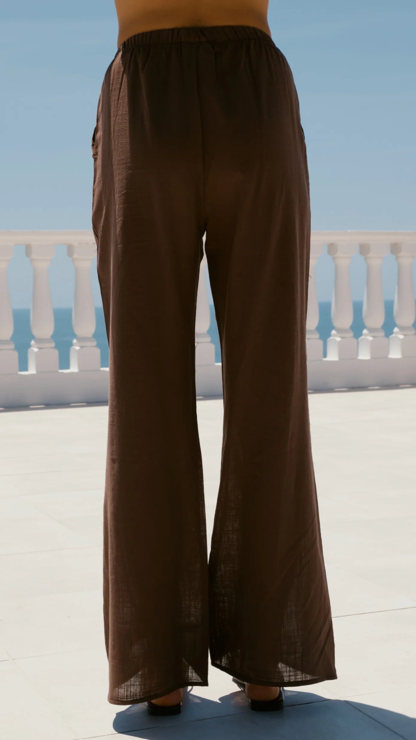 Clover Halter Top and Pants Set Brown