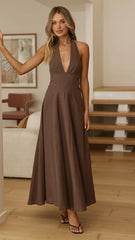 Skye Maxi Dress Chocolate