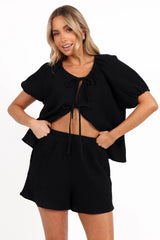 Bonnie Short Sleeve Top Black