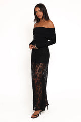 Alina Lace Pant Set Black