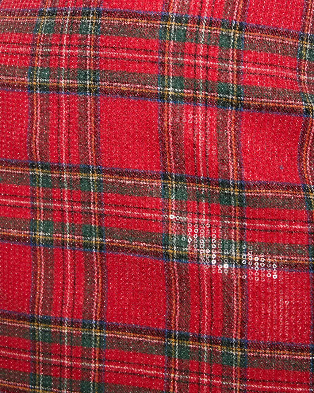Stephaney Sequin Plaid Mini Skirt