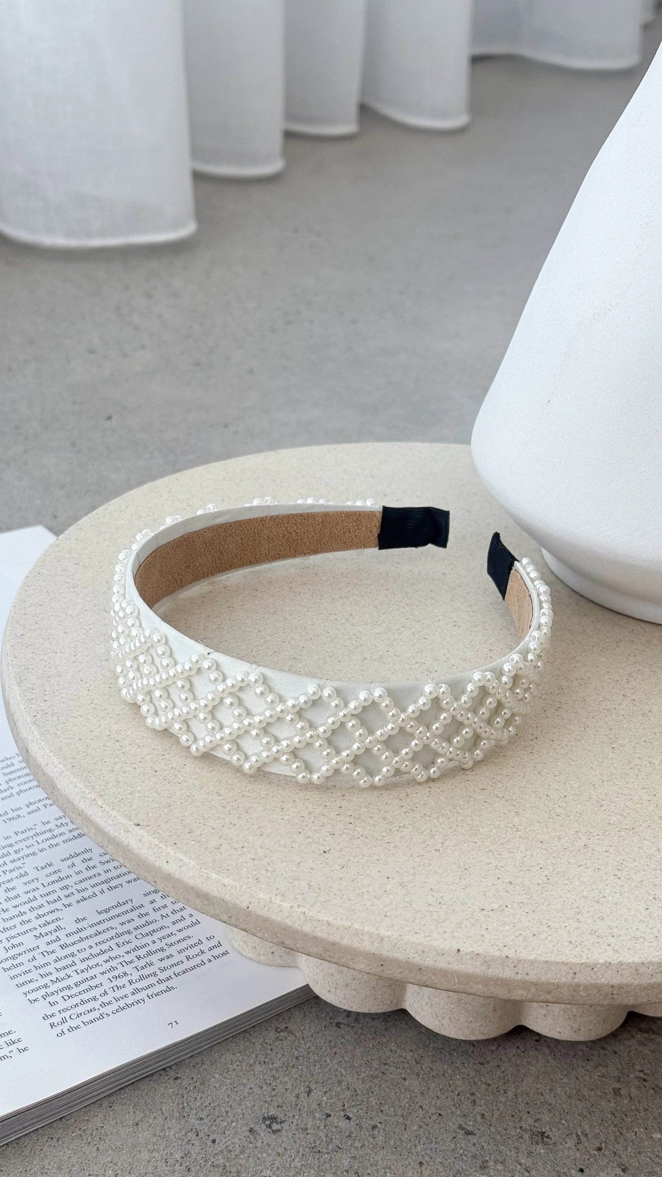 Angela Headband White