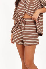 Linnea Short Set Brown White