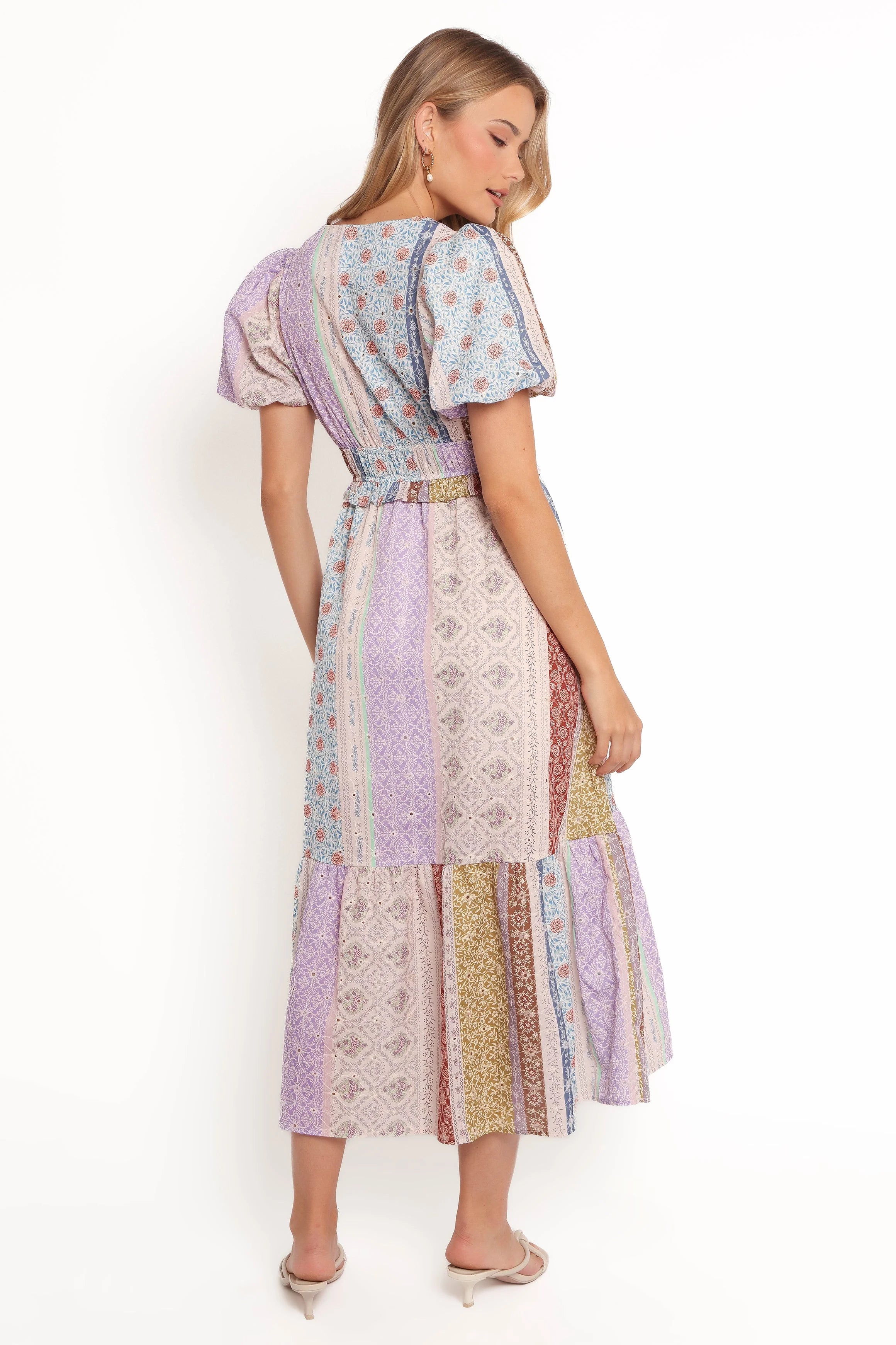 Verona Patchwork Midi Dress Botanic Multi