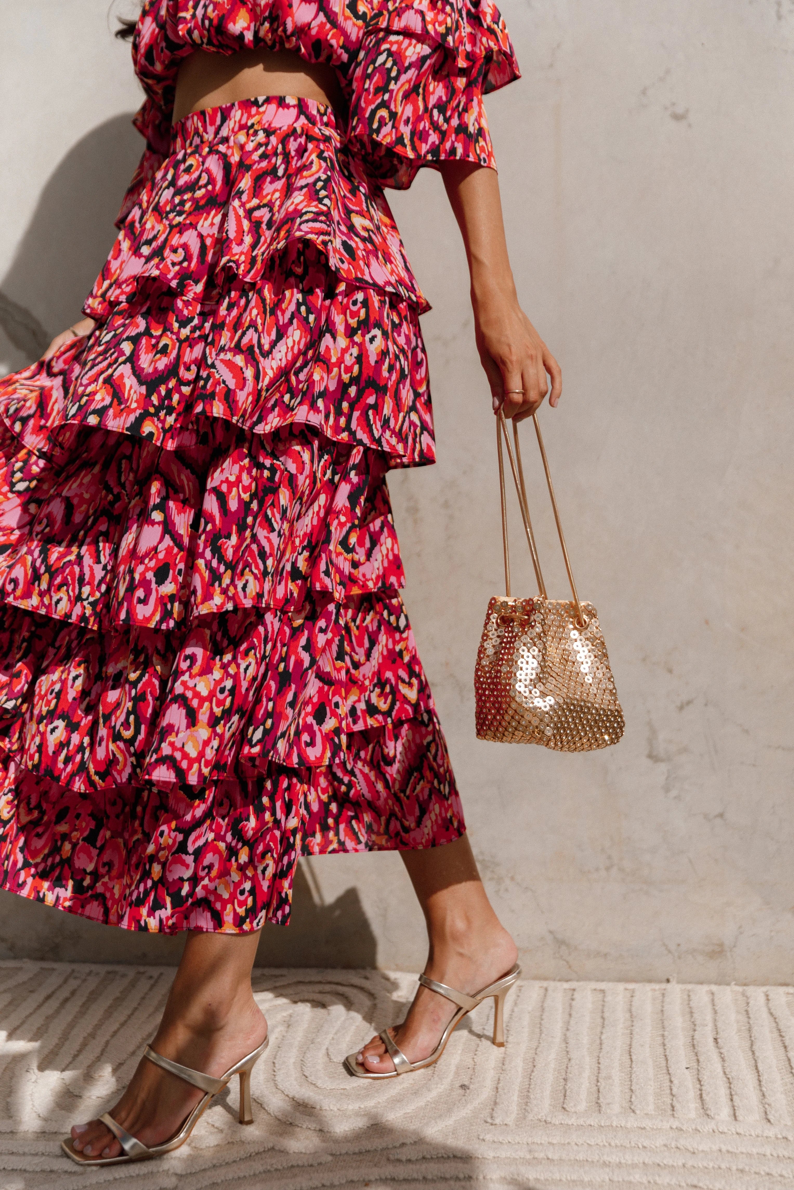 Valentina Embellished Bag Gold