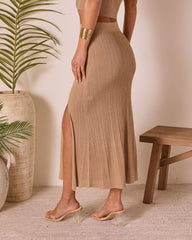 Island Ember Lurex Cover Up Maxi Skirt