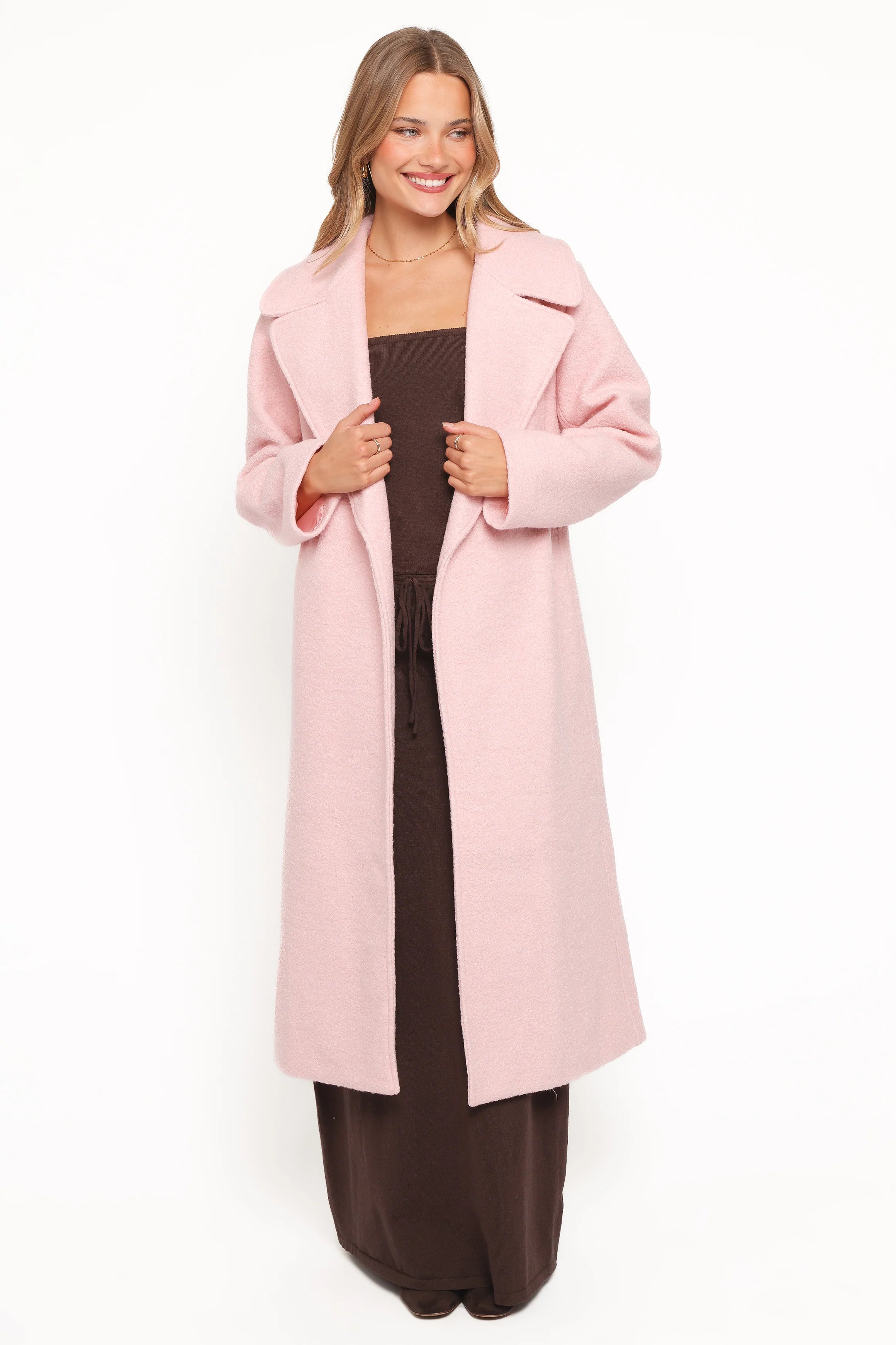Jazzie Boucle Coat Baby Pink