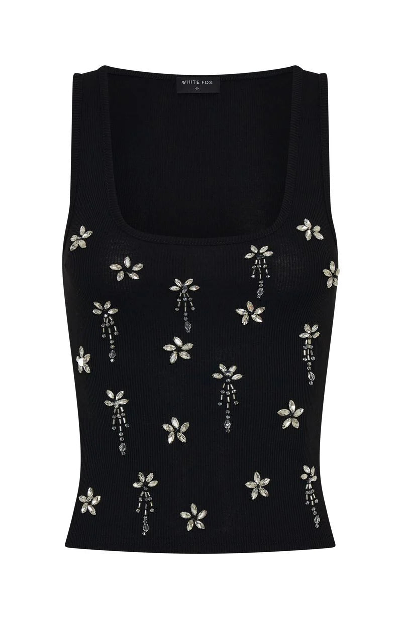 Sinful Embrace Rib Tank Black