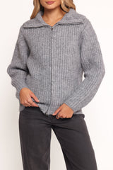 Miffy Zip Through Cardigan Grey